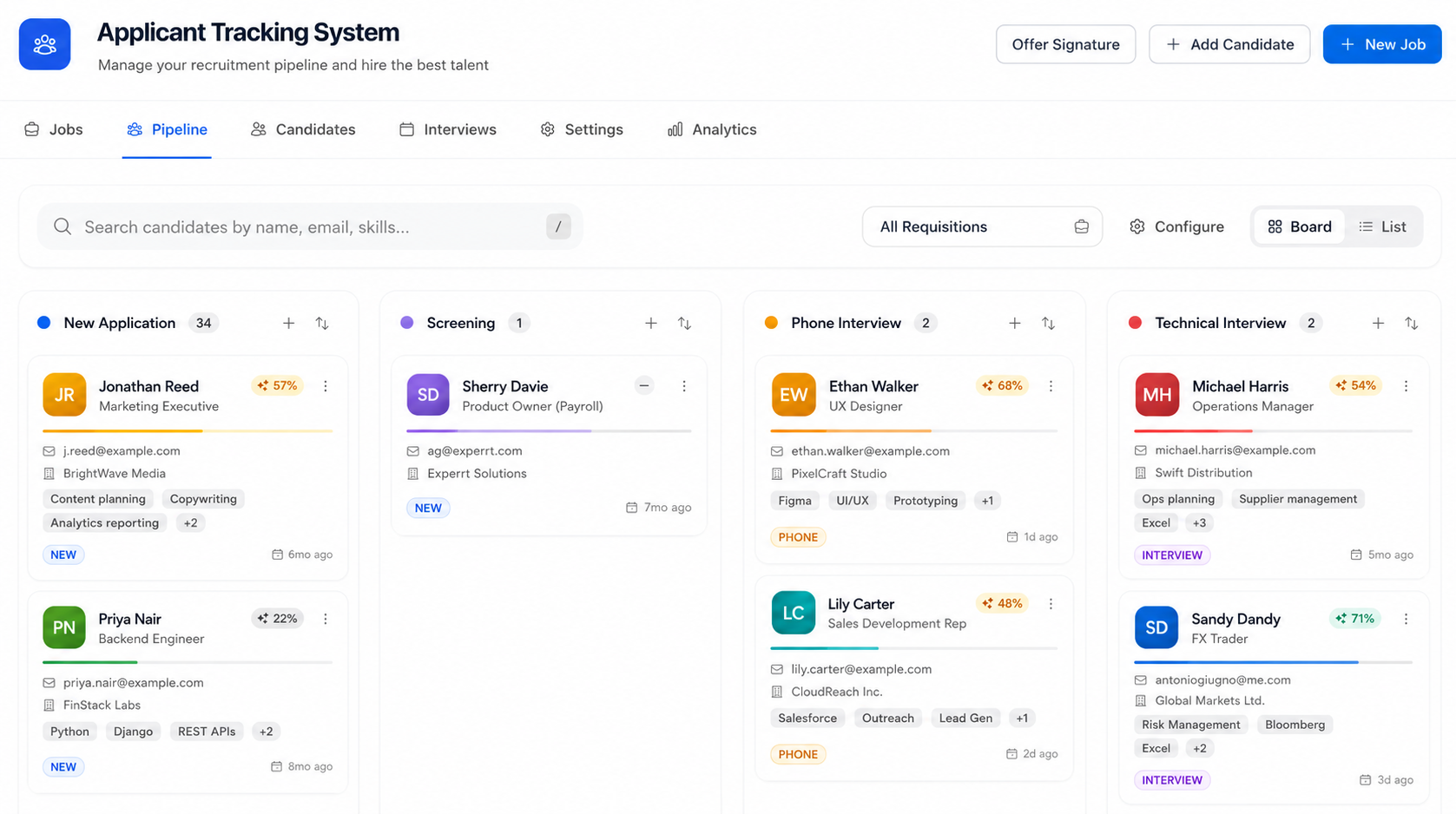 Kumo applicant tracking system